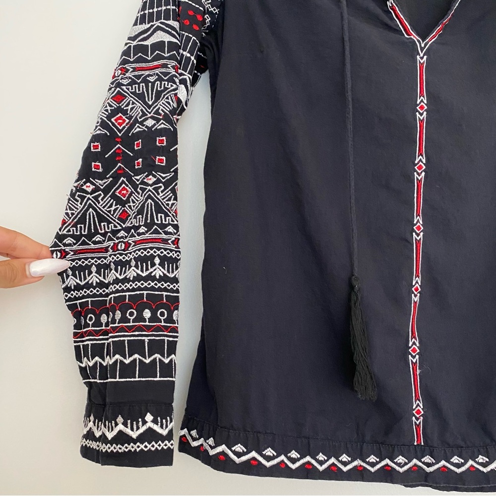 Sezane Embroidered Sleeves Blouse - Picture 3 of 9